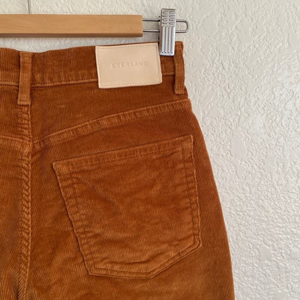 Everlane Baby Cord Cheeky Pant High Rise Ankle Burnt Orange Acorn Womens 26 - Picture 7 of 12